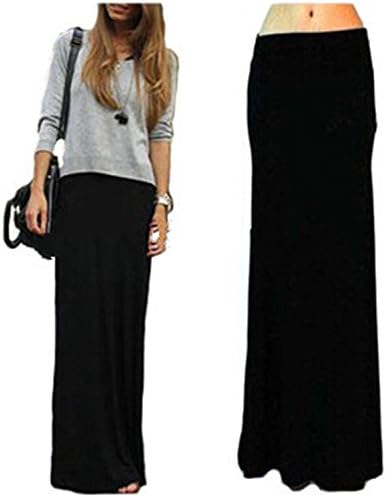 City Flower 7XL Plus Size Spring Summer Style Black Fold Over Waist Minimalist Long Maxi Womens Faldas Pleated Skirts Womens Skirts Black Maxi Skirt 5XL