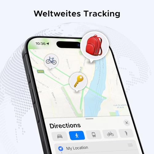 UGREEN FineTrack 4er Pack kompatibel mit Apple Find My (nur iOS), Bluetooth Tracker für Gepäck, Schlüsselfinder, Finder für Schlüssel, Koffer, Reisepässe Smarttag mit Austauschbarer Batterie 10