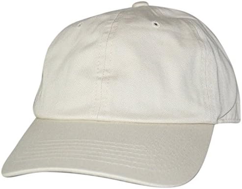 QML Cotton Plain Baseball Cap Adjustable Hat - Unstructured ( 2 TYPE, 33 COLORS ) (1 TYPE, STONE)
