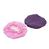 Mudder Women Waterproof Shower Cap Double Layer Bath Cap