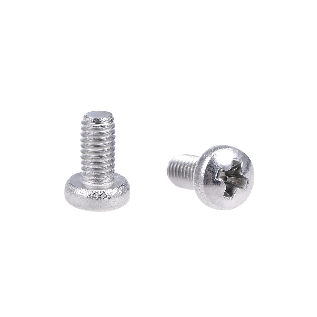 sourcing map M3x6mm Machine Screws Pan Phillips Cross Head Screw 304 Stainless Steel Fasteners Bolts 100Pcs