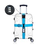 BlueCosto Luggage Straps With Lock Cross Suitcase Travel Belts