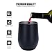 Insulated Wine Tumbler, 12 OZ Double Wall Vacuum Insulated Stemless Tumbler, Rose Gold Stainless Steel Cup for Coffee, Wine, Cocktails, Ice Cream -Black