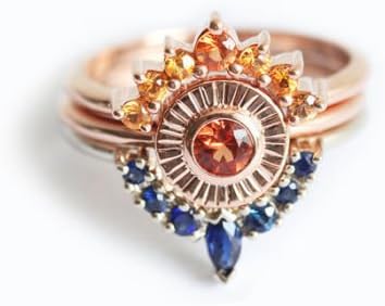 UltraSunday Antique 14K Rose Gold Filled Morganite Ring Set Engagement Women Jewelry Sz 6-10 (6)