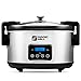 Magic Mill 8.5 Quart Slow Cooker, Digital Programmable Crock Pot, 20 hour Timer, 3 Cooking Settings, Locking Lid for Easy Transport, Dishwasher Safe