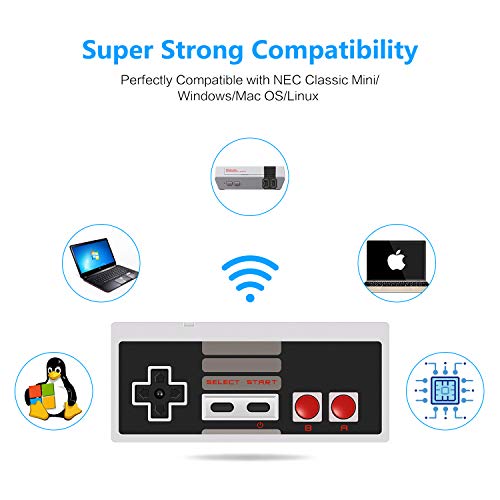 image for Nes Classic Edition Mini Wireless Controller 2 Pack, Compatible with W