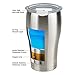 Tahoe Trail Stainless Steel Tumbler Vacuum Insulated Double Wall Travel Cup With Lid (royal blue, 20oz)