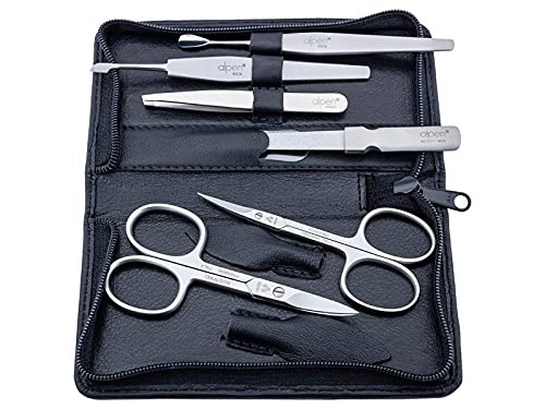 ALPEN 6822R Manicure Set with Case in Various Colours Stainless Steel