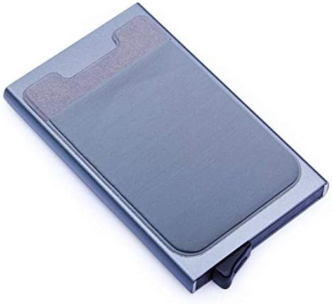 ZLYHXYR Aluminum Wallet With Elasticity Back Pocket Id Card Holder Mini Slim Wallet Automatic Pop Up Credit Card Case Box