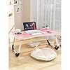 Barbieya-Notebook-Table-Dorm-Desk-Dormitory-with-Small-Desk-Bed-with-Laptop-Table-Folding-Table-Small-Dorm-with-Cup-Slot-60--40cm Barbieya Notebook Table Dorm Desk, Dormitory with Small Desk, Bed with Laptop Table, Folding Table, Small Dorm, with Cup…