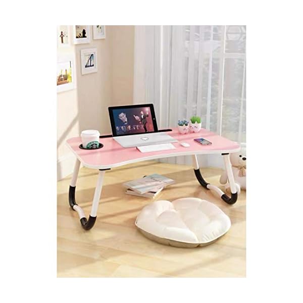 Barbieya-Notebook-Table-Dorm-Desk-Dormitory-with-Small-Desk-Bed-with-Laptop-Table-Folding-Table-Small-Dorm-with-Cup-Slot-60--40cm Barbieya Notebook Table Dorm Desk, Dormitory with Small Desk, Bed with Laptop Table, Folding Table, Small Dorm, with Cup…