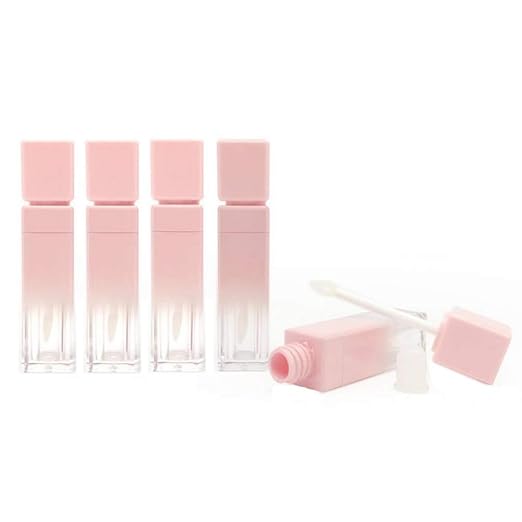 5 Pcs 8ML Pink Ombre Effect Lip Gloss Tube with Screw Lid