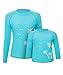 CharmLeaks Womens UV Protection Swim Shirts Modest Bathing Suit Tops Rashguard Aqua 2XL