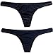 Sexy Swimwear Women's Brazilian Cheeky Bikini Itsy Bottom Thong Swimsuit, Black, S