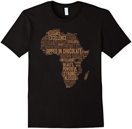 Men's Africa Word Art Melanin Gift T-Shirt XL Black