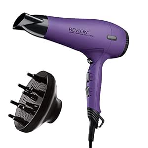 Amazon.com: Secadora de pelo eléctrica CA Revlon 1875 W, Púrpura : Belleza  y Cuidado Personal