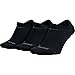 NIKE Unisex Dry Cushion No-Show Training Socks (3 Pairs), Black/Flint Grey, X-Large