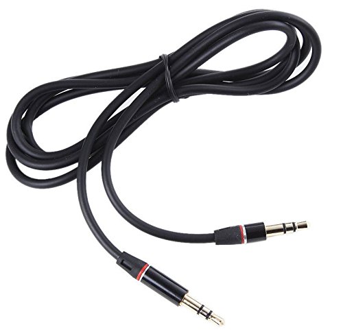 LETO-BLK-35mm-Audio-Cable-Lead-Cord-w-MIC-For-Creative-HN900-OvertheEar-Headphone