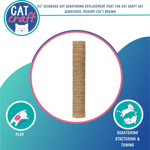Cat Craft 20" Seagrass Cat Scratching Replacement Post Medium (20