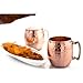 TeraShopee Brass Handle 18-Ounce Solid Copper Hammered Moscow Mule Mug Set of 4