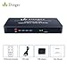 4 Port HDMI Switch, HDMI Switch 4 in 1 Out, HDMI Switch Remote, HDMI Switch Box Support PIP, 4K, 1080P, 3D (Black)