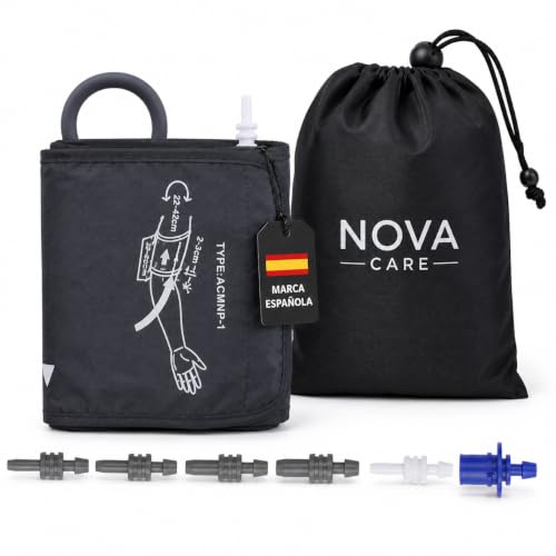 Universal Arm Blood Pressure Monitor Arm Cuff 22-42cm with 6 Connectors | Compatible with Omron, Beurer, Medisana and A&D | Replacement Sleeve for Blood Pressure Monitor