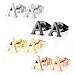 JewelrieShop Initial Letter Stud Earrings Hypoallergenic Alphabet A-Z Women Earrings for Sensitive Ears