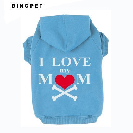 EXPAWLORER I Love My Mommy Dog Cat Fleece Sweatshirt Hoodies Costumes