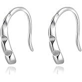 MYHAO Solid 925 Sterling Silver Teardrop Earrings Drop for Women Teens Waterdrop Earrings Small Hook Earrings