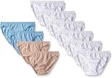 Vanity Fair Women's True Comfort Cotton Stretch 10-Pack Bikini Panties 18372, Basic 2, Large/7