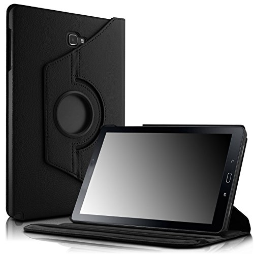 Infiland Galaxy Tab A 10.1 with S Pen Case, Smart PU Leather 360 Degrees Rotating Stand Case Cover for Samsung Galaxy Tab A 10.1 with S pen P580 tablet Only, Black