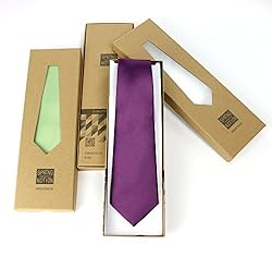 Spring Notion Boys' Satin Zipper Necktie Brown Small