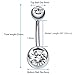 Coolrunner Lot of 10pc 14G Belly Button Ring Body Jewelry Piercing 10 Pack (Silver)