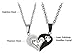 His & Hers Matching Set Titanium Couple Pendant Necklace Korean Love Style in a Gift Box (ONE PAIR)