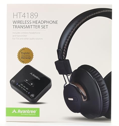 Avantree HT4189 40Hrs Wireless Headphones Set for TV Watching with