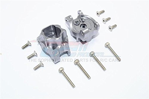 Traxxas TRX-4 Trail Defender Crawler Upgrade Parts Aluminum Rear Gear Box Mounts - 1Pr Set Gray Silver