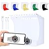 SLOW DOLPHIN Portable Photo Studio Box with 40pcs SMD LED Beads for Jewellery and Small Items Portable Folding…