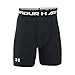 Under Armour Boys' HeatGear Armour Fitted Shorts – Mid, Black (001)/White, Youth Large