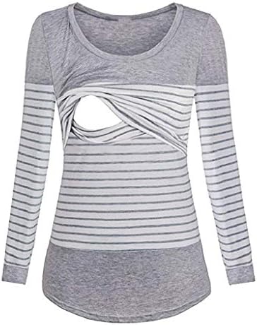 Promotions! Tootu Women Pregnant Maternity Nursing Stripe Breastfeeding Top T-Shirt Blouse
