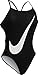 Nike Big Swoosh Cut Out Tank Swimsuit Women's 28 Black