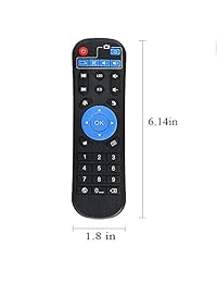 amiroko Mando a Distancia de repuesto para t95z Plus, t95 K Pro, t95 V Pro, t95u Pro, t95 W Pro, Q Box Amlogic S912 Android TV Box IPTV Media Player