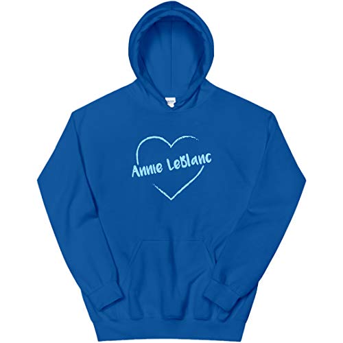 annie leblanc blue heart black hoodie