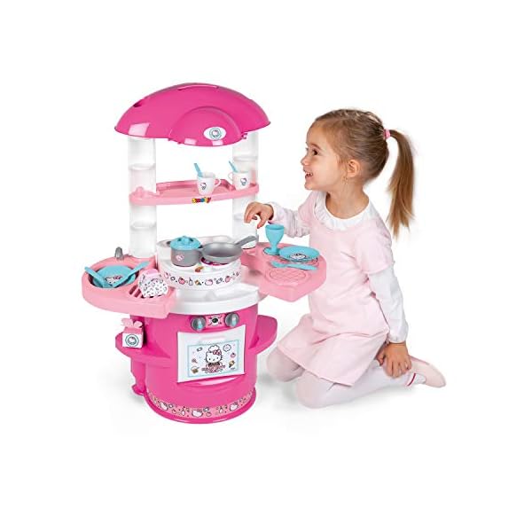 Smoby 310721 Hello Kitty-Küche Cooky mit 17 Zubehörteilen, für Kinder ab 3 Jahren-72 x 30 x 80 cm, bunt – Bild 3
