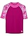 Tuga Girls Short Sleeve Rash Guard 1-14 Years, UPF 50+ Sun Protection Swimwear