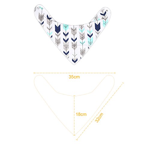 YISSVIC Baby Bandana Drool Bibs Unisex 5 Pack Plus 4 Pack Teething Soother Holder 100% Organic Cotton Soft and Absorbent Machine Washable for Boys and Girls - Thumbnail 7