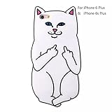 CHOCOCASE iPhone 6+ Case iPhone 6s Plus Cover Lord Nermal White Cat Soft Flexible Silicone Material Bumper Cover Back Skins High Fashion Cool Cute Lovely Gift for Kids Teen Girls Women Men