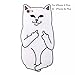 CHOCOCASE iPhone 6+ Case iPhone 6s Plus Cover Lord Nermal White Cat Soft Flexible Silicone Material Bumper Cover Back Skins High Fashion Cool Cute Lovely Gift for Kids Teen Girls Women Men