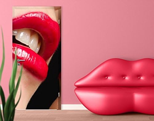 Door Photo Wall Mural Kiss Me, Größe:221cm x 118cm