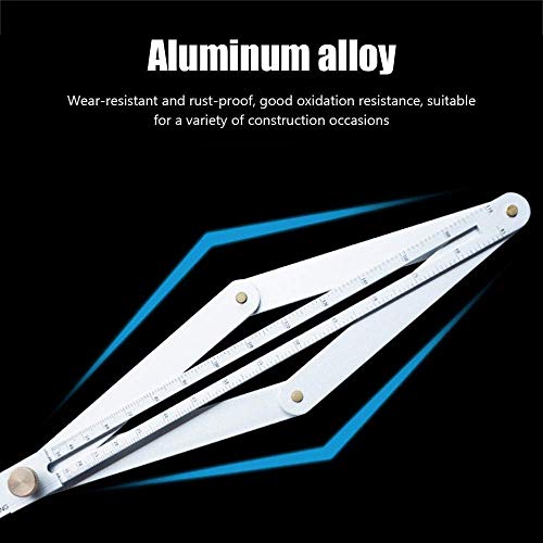 Bevel & Corner Protractor, Aluminium Alloy Corner Angle Finder,Miter Angle Measuring Ruler, Multi Angle Measurement Tool for Woodworking,Flooring Tile,DIY Lovers