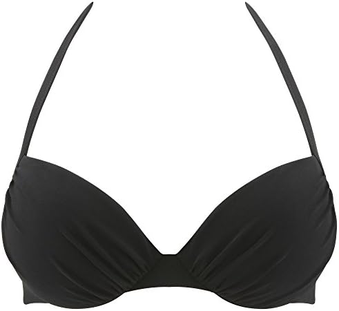 Passionata 7612 Sweet Words Underwired Push Up Halterneck Bikini Top Black Black 36D